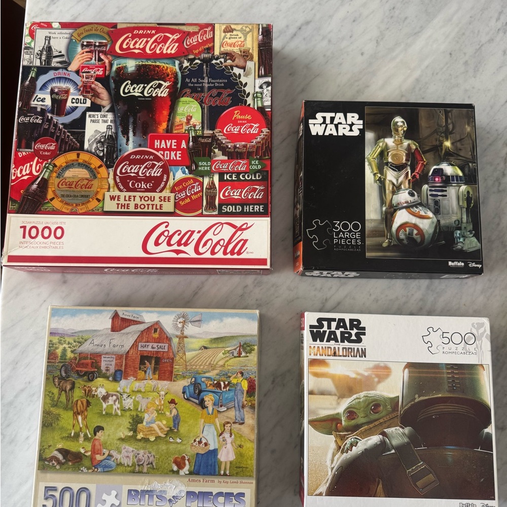 Coca-Cola and Star Wars Puzzle Set     $15 for all 4 puzzles